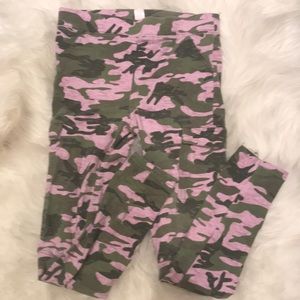 These are justice leggings, camo, and super comfy